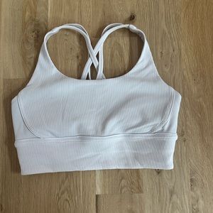 White longline lululemon sports bra